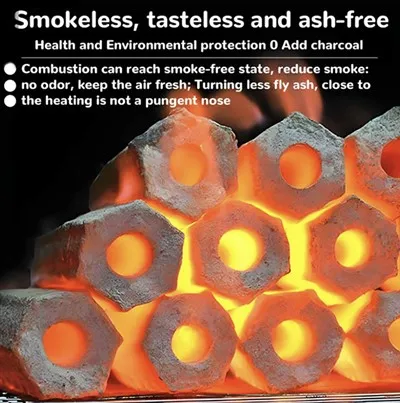 DŘEVĚNÉ UHLÍ Pro domácnost Bezkouřové topení Dřevěné uhlí Vysokoteplotní Ovocný Mechanismus Dřevěné uhlí